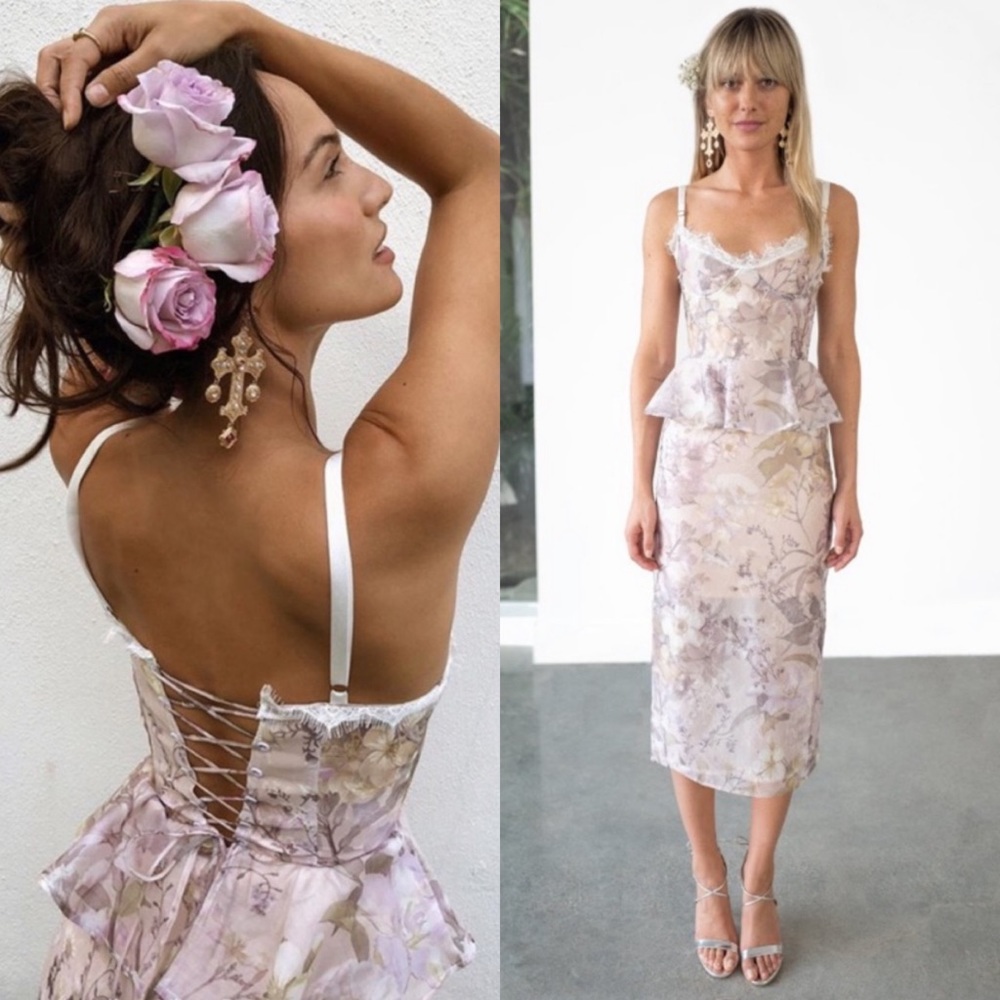 V. Chapman Vivi Dress in Garden Print Size 00